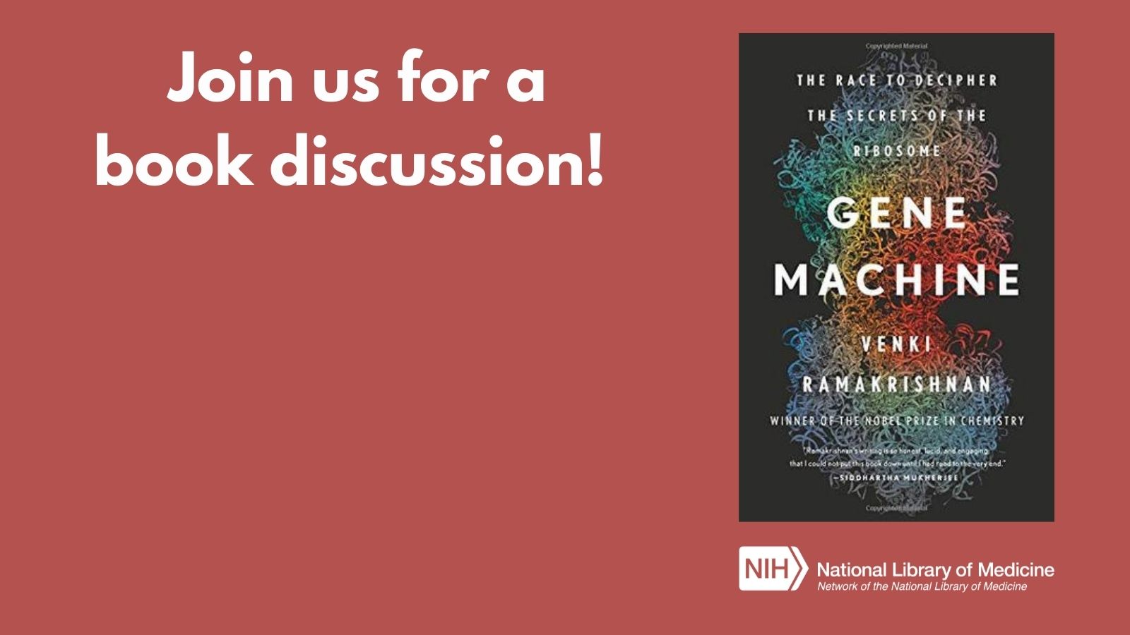 Join Us for a Discussion of Gene Machine