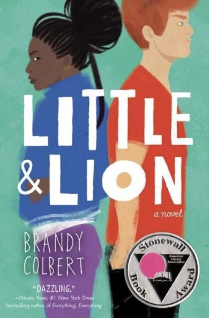 Book cover of black girl and white boy standing back-to-back