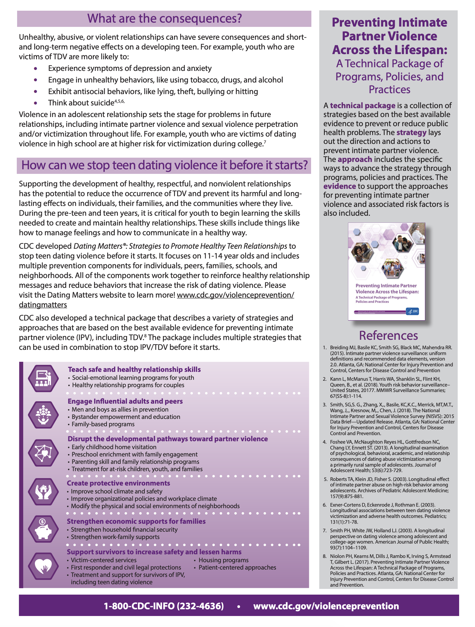 Preventing Teen Dating Violence Fact Sheet page 2